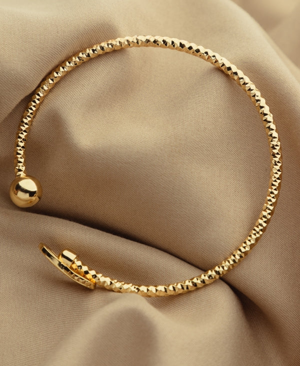 Luxe Allure Gold-Plated Statement Bracelet