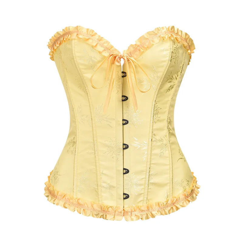 Yellow Gothic Overbust Push Up Bustier