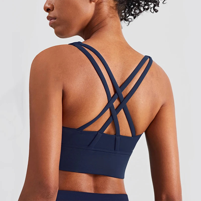 Women Sports Bra Sexy Criss Cross Straps