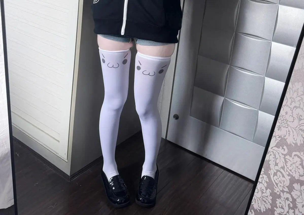 Printed Cartoon Stockings Girls Knee High Socks