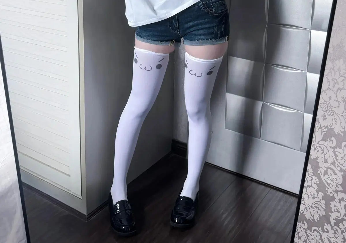 Printed Cartoon Stockings Girls Knee High Socks