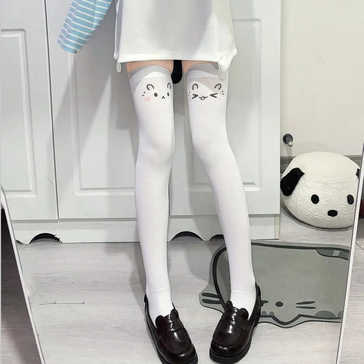 Printed Cartoon Stockings Girls Knee High Socks