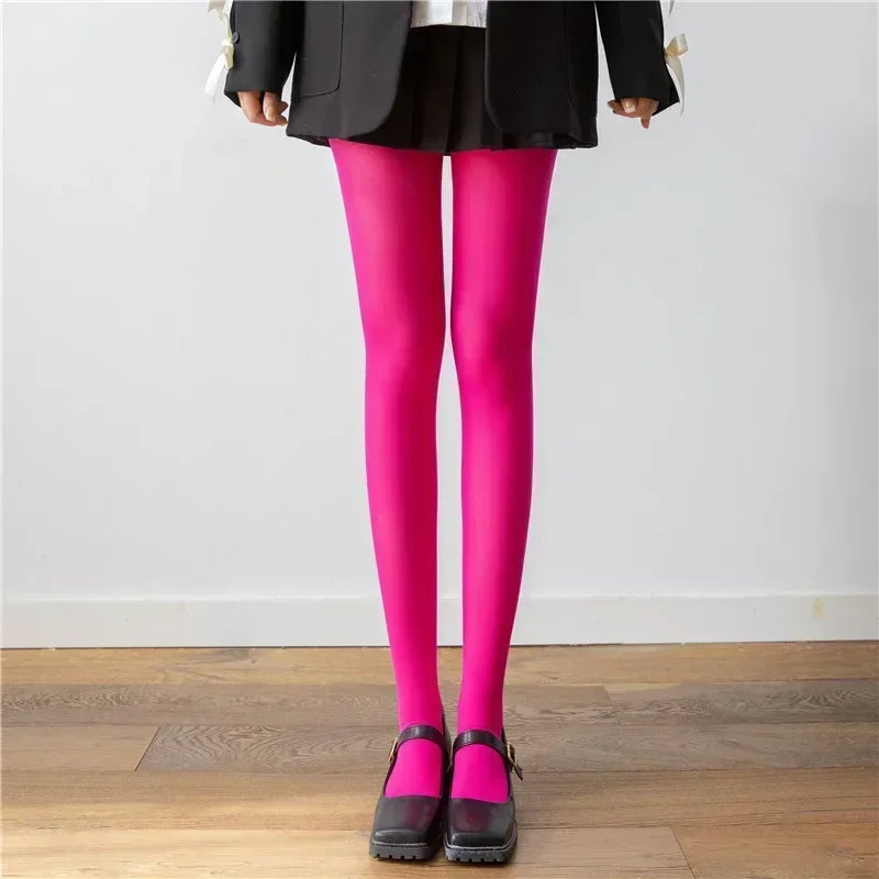 Women's Red Tights Slim Stockings