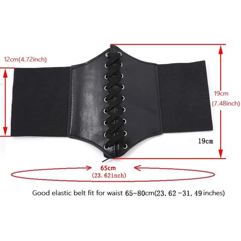 Faux Leather Corset Belt
