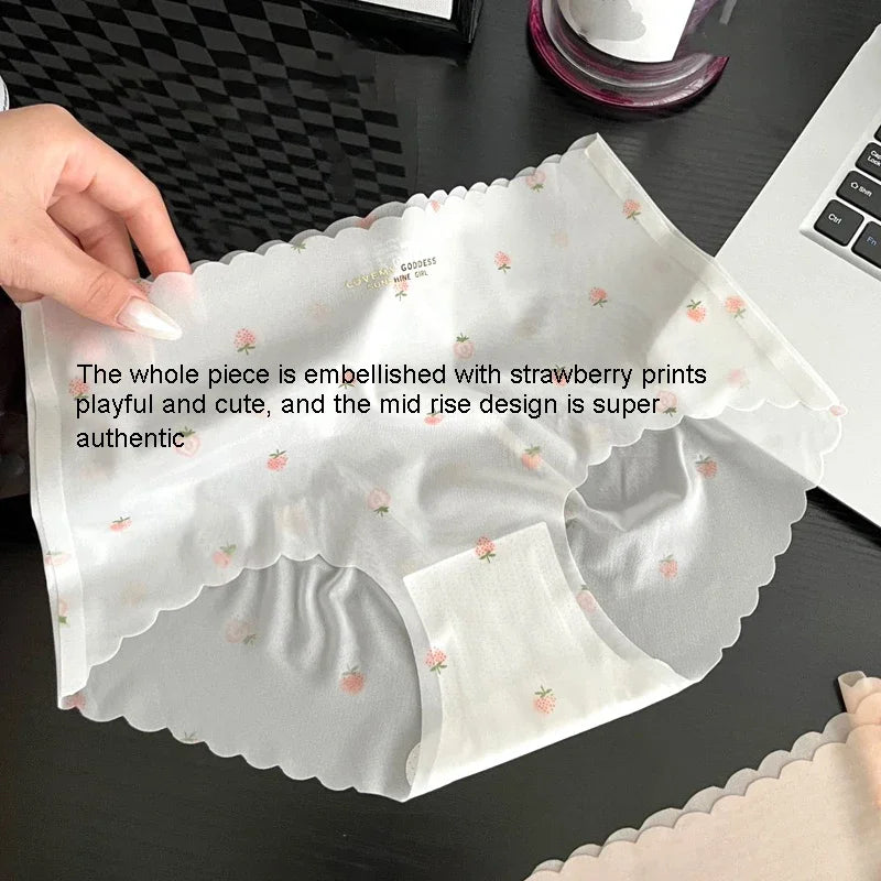 Strawberry Ice Silk Panties