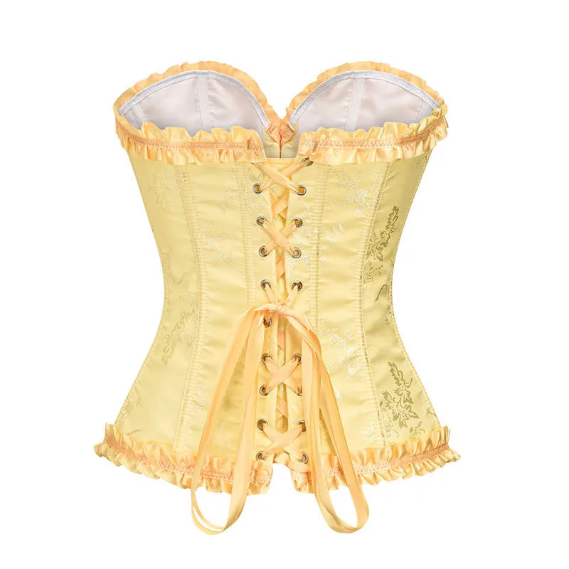 Yellow Gothic Overbust Push Up Bustier