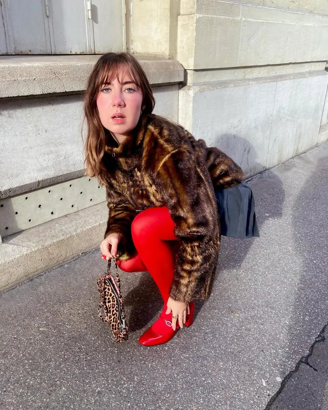 Women's Red Tights Slim Stockings