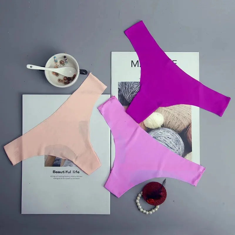 3 PCS Ice Silk Seamless Women Panties