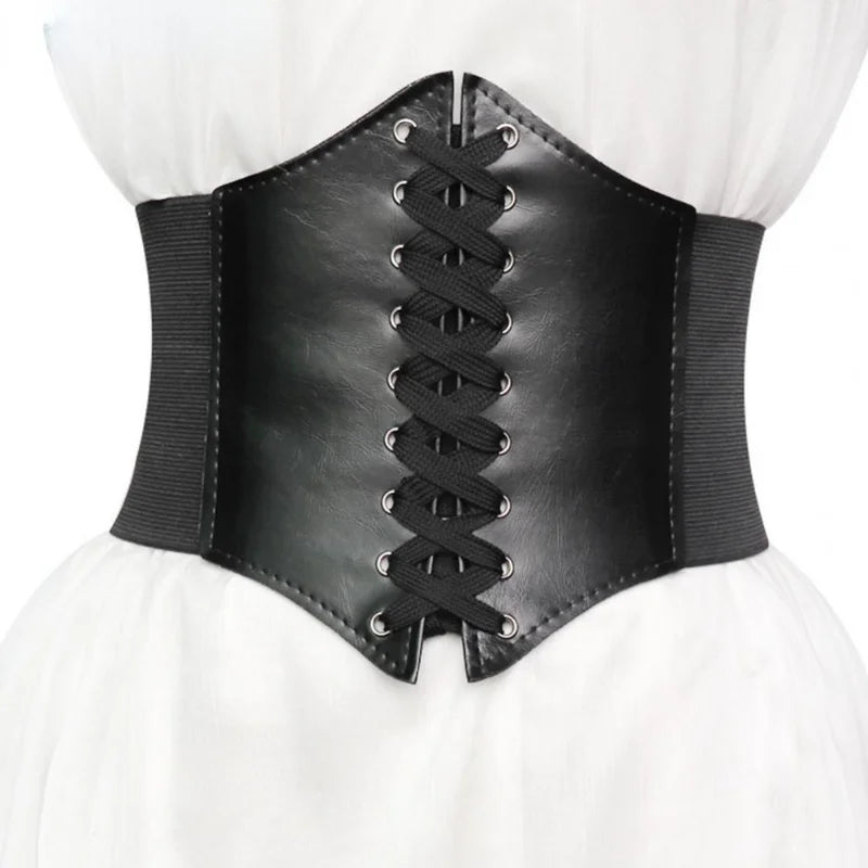 Faux Leather Corset Belt