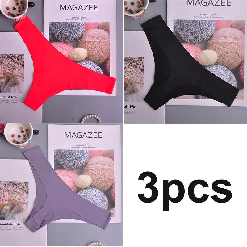 3 PCS Ice Silk Seamless Women Panties