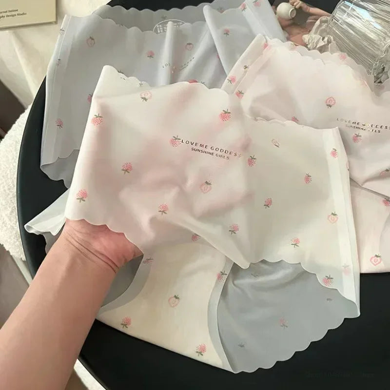 Strawberry Ice Silk Panties