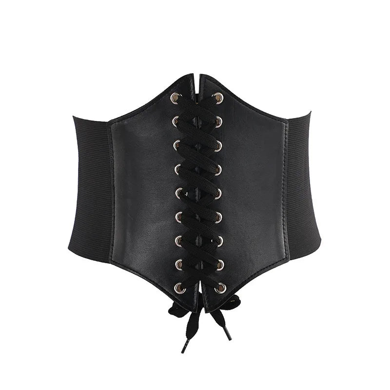 Faux Leather Corset Belt