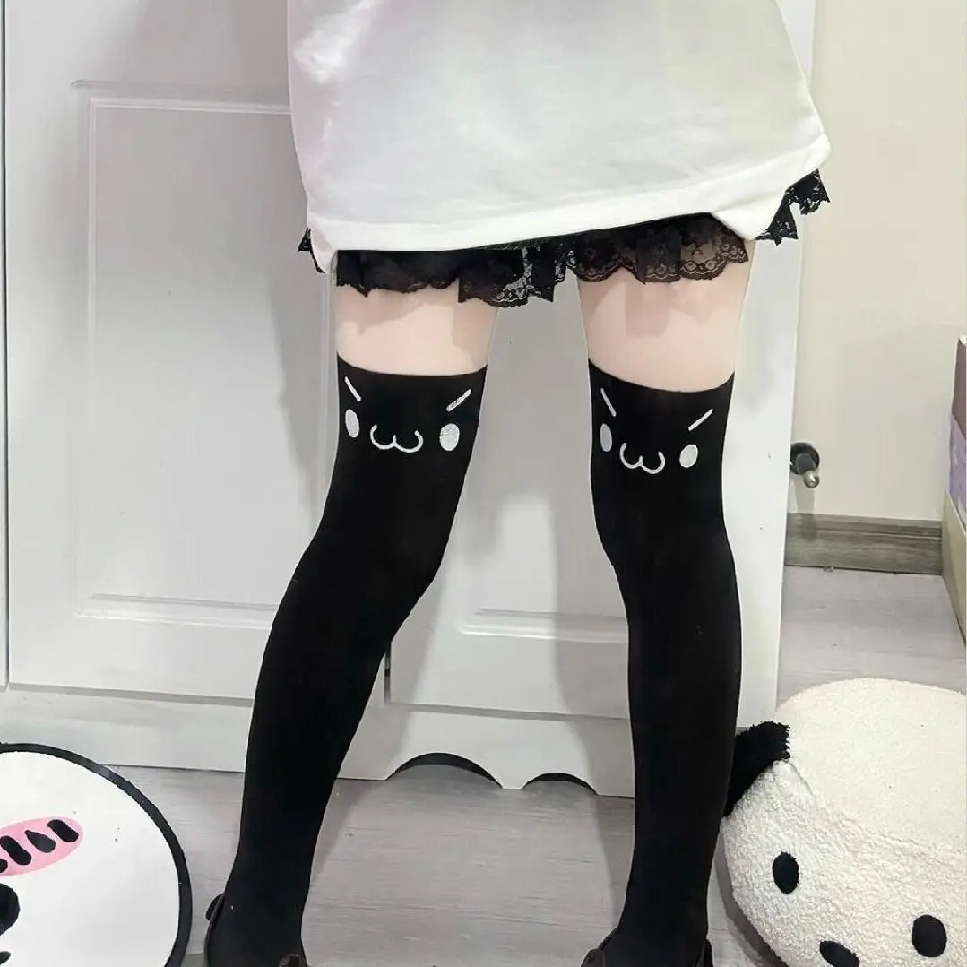 Printed Cartoon Stockings Girls Knee High Socks
