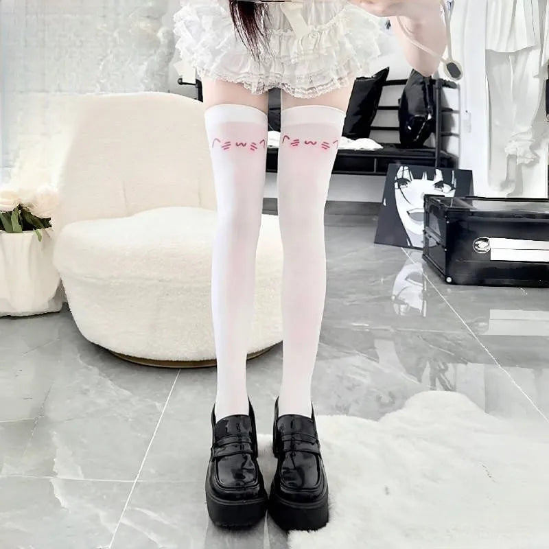 Printed Cartoon Stockings Girls Knee High Socks