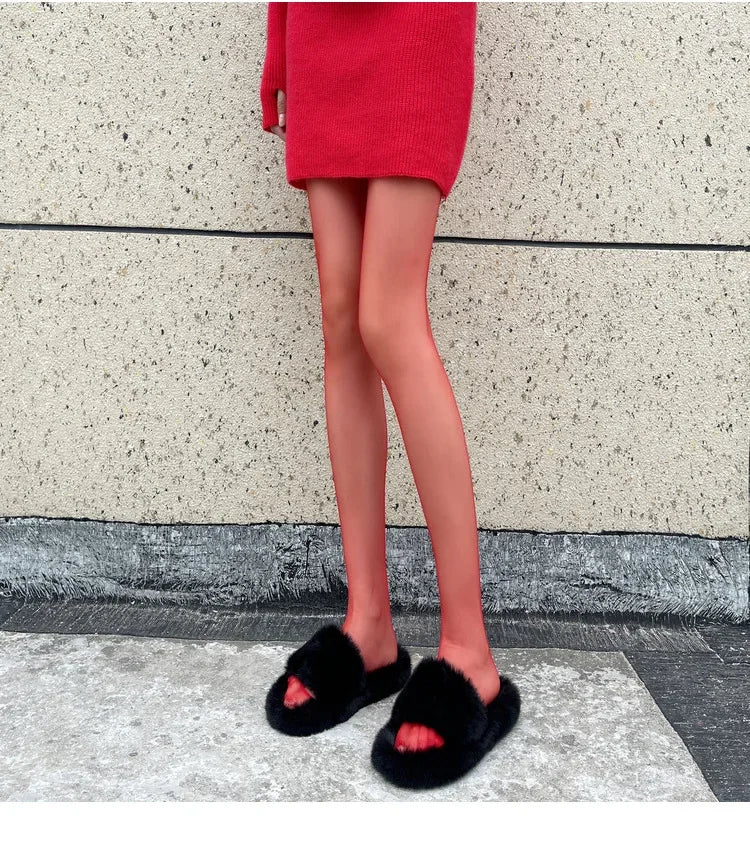 Women's Red Tights Slim Stockings