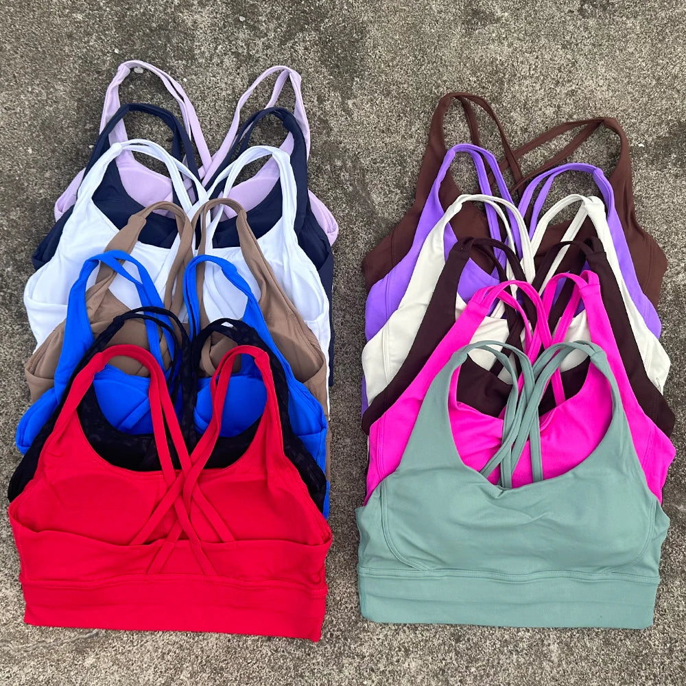 Women Sports Bra Sexy Criss Cross Straps