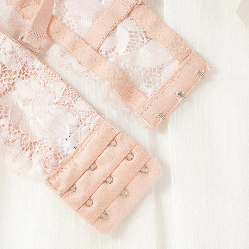 Women's Push Up Half Cup Bras French Lace Floral Bralette