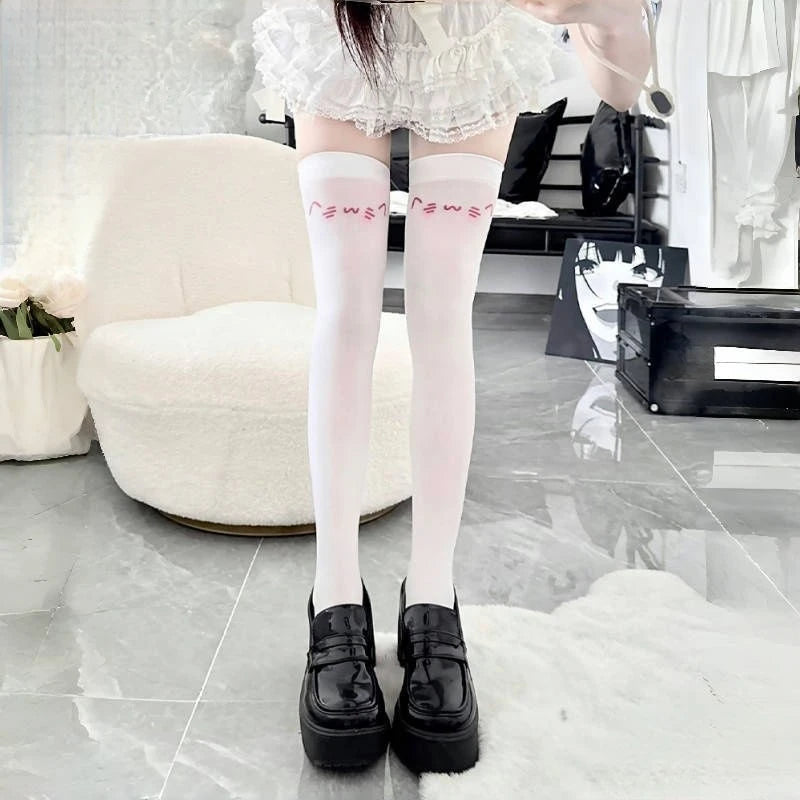 Printed Cartoon Stockings Girls Knee High Socks