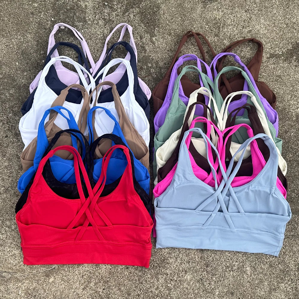 Women Sports Bra Sexy Criss Cross Straps