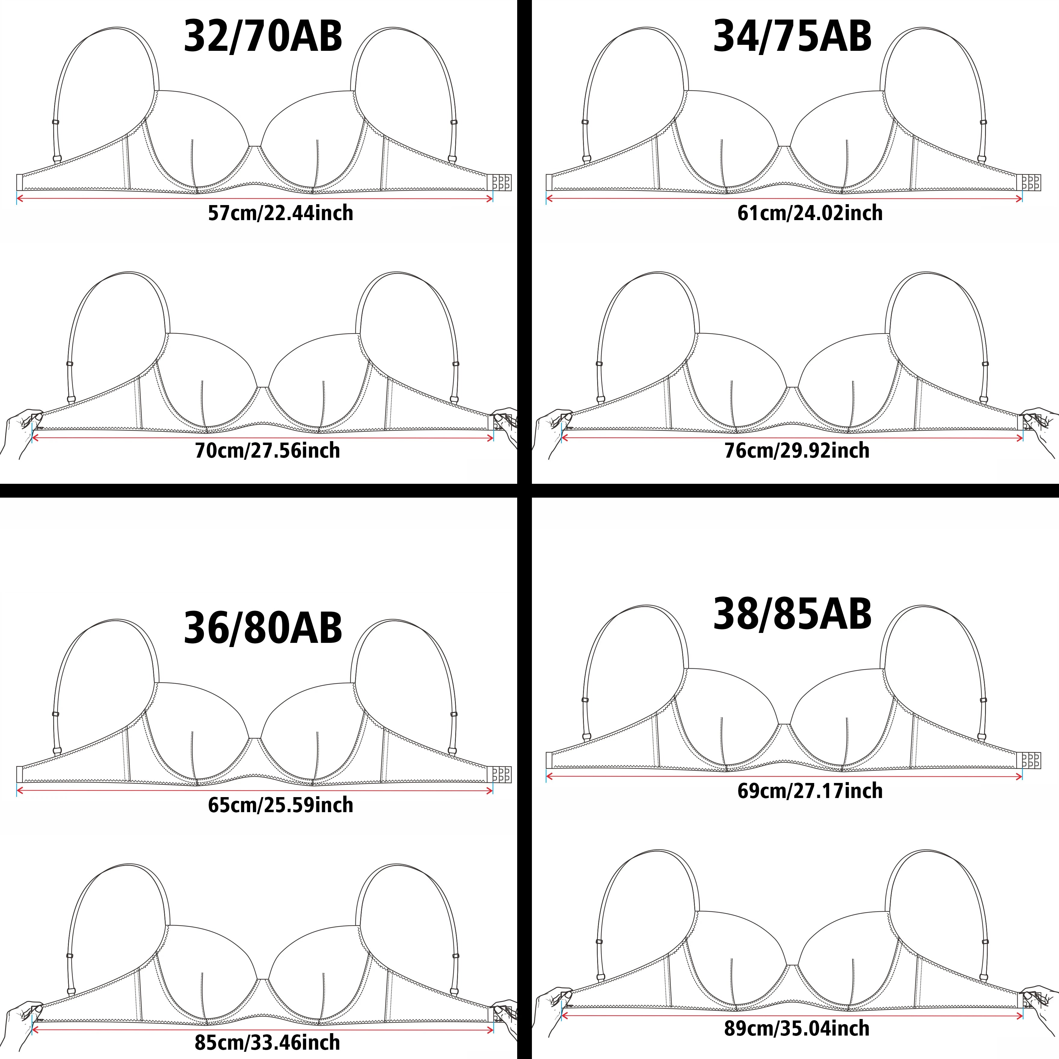 Women's AB Cup Bra Wireless Comfortable V-Bra