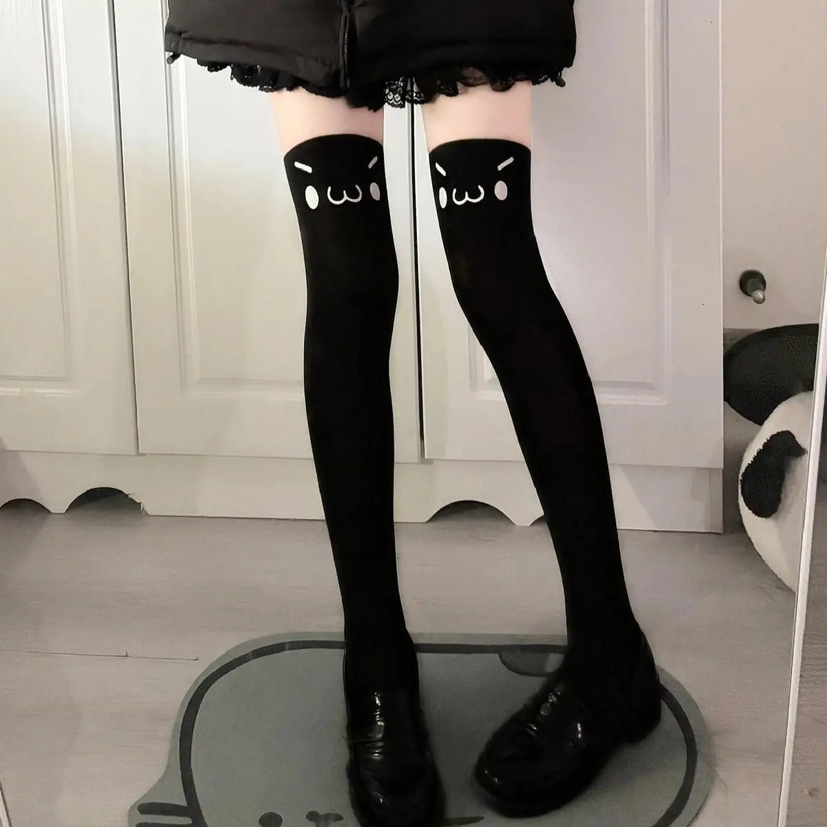 Printed Cartoon Stockings Girls Knee High Socks